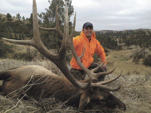 Eric Lawver with Breaks Bull